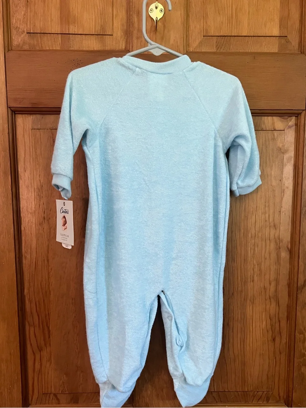 NWT Vintage 90s Carter's Dog Terry Cloth Footed Sleeper Size 6-9 Months